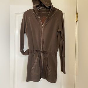 ⭐️ GAP vintage zip up jacket above the knee brown cotton